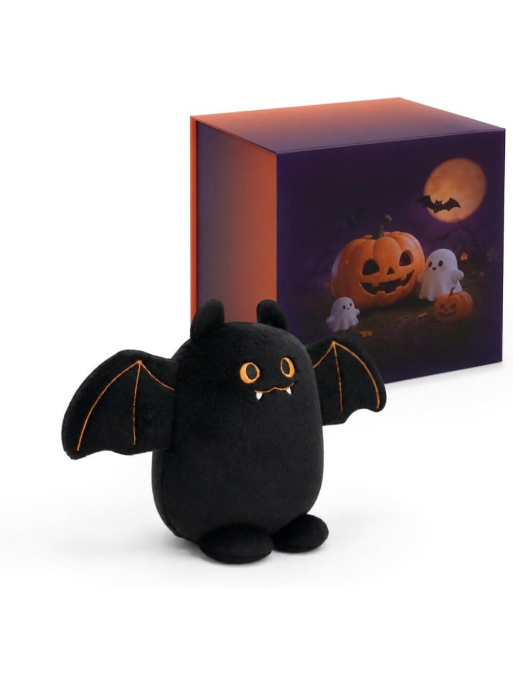Black 6.69 Halloween Decoration Bat Plush Stuffed Animal Gift Box Cute Soft Toy